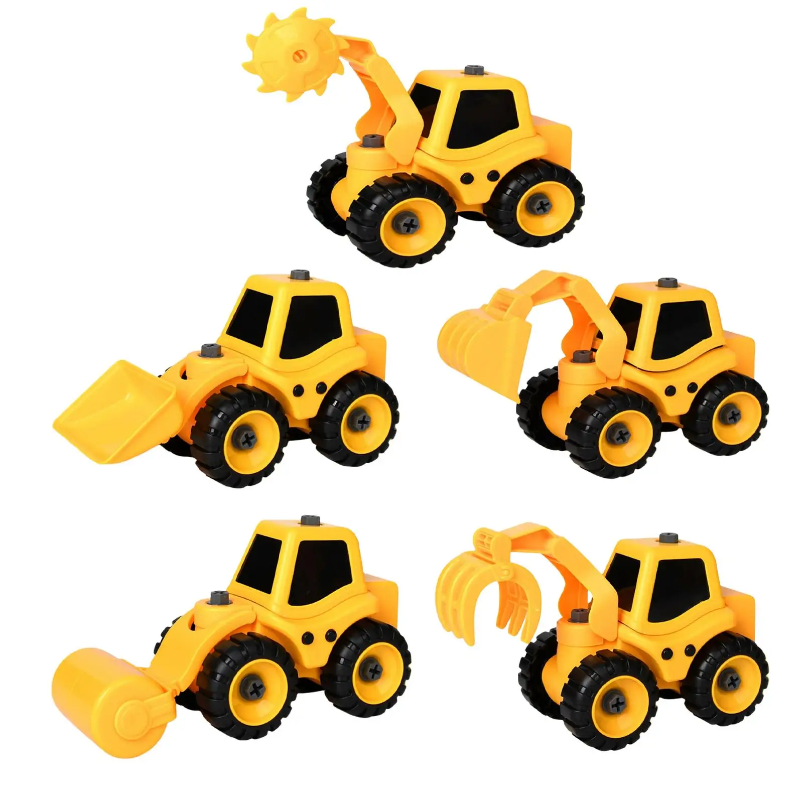 Construction Vehicles DIY Toys Pre Learning DIY Disassembly Engineering Car for Boys and Girls Children