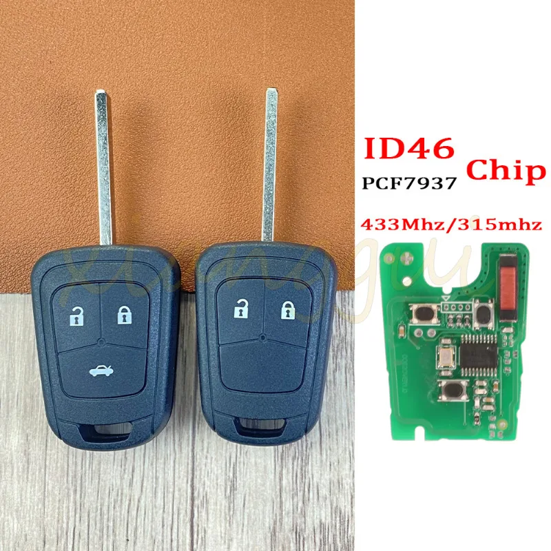 

315/433mhz Car Key Remote for Chevrolet/Opel ASTRA INSIGNIA ZAFIRA MOKKA Sonic Vauxhall AVEO Camaro Cruze Equinox Impala Malibu