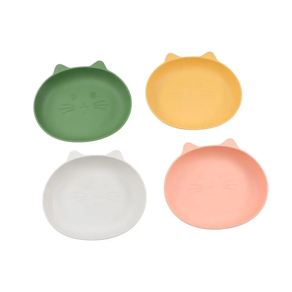 Household Plastic Desktop Spit Bone Dish Anti-drop Thickened Food Trash Tray Dinosaur Bear Cat Shaped Tableware Kids