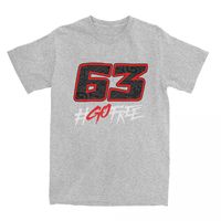 Rider Pecco Bagnaia 63 Summer Fashion Loose Casual T-shirt Street T-shirt Harajuku Printed Pure Cotton Top Sweat-absorbent