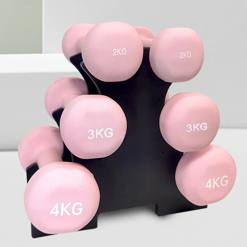 3-layer dumbbell rack, PVC storage rack, hexagonal support