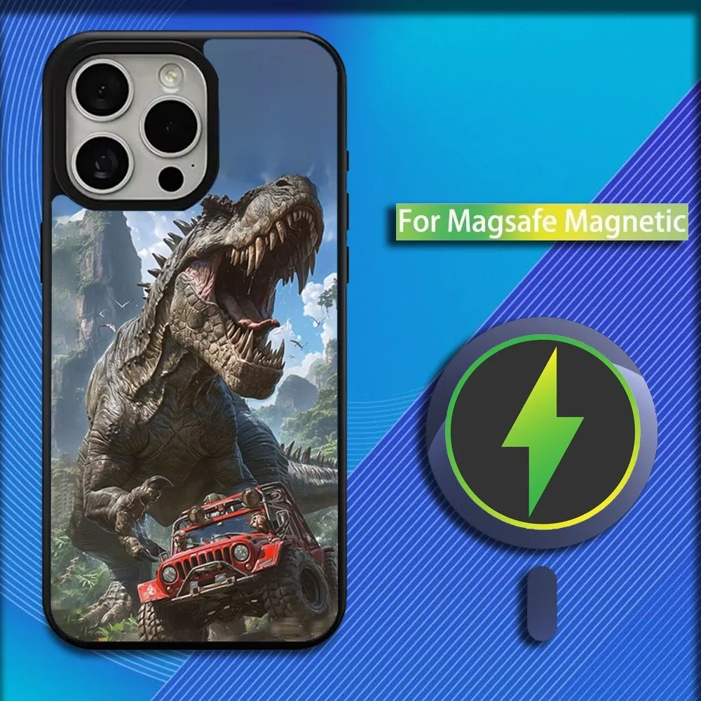 Dinosaur J-Jurassic Park Phone Case For iPhone 16,15,14,13,12,11,Plus,Pro,Max,Mini Magsafe Magnetic Wireless Charging