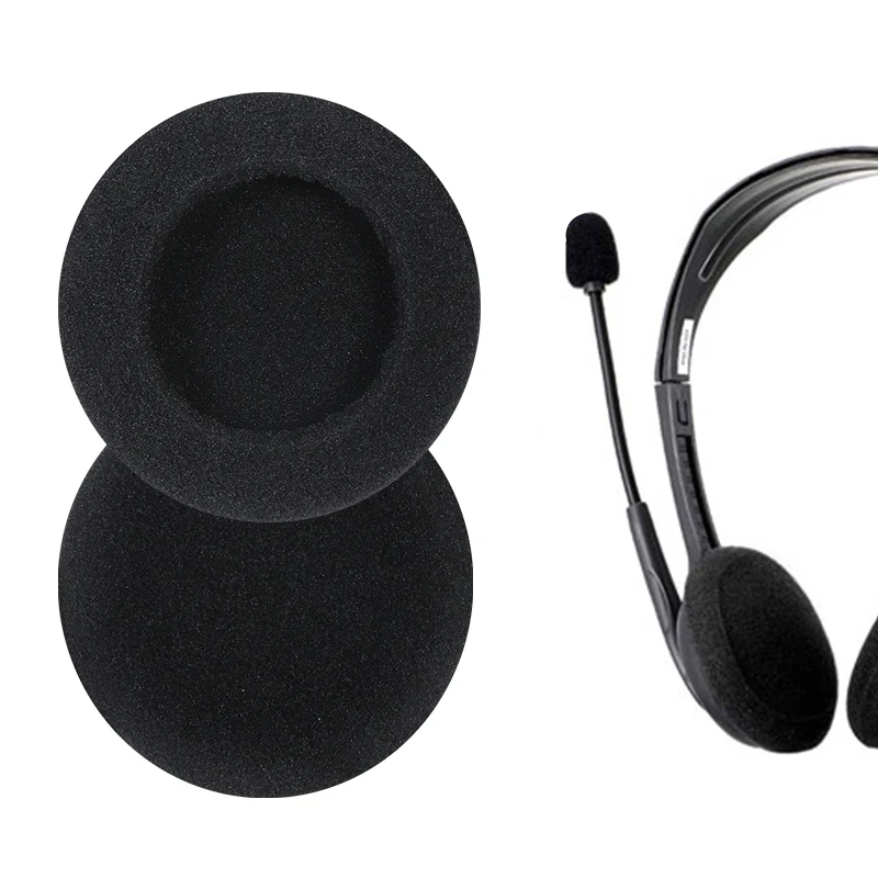 50 Pcs Round Sponge Cover 18mm 30mm 40mm  80mm Replacement Cushions Earphone Cotton Earphone Cover Earmuffs Ear Tips Earbuds