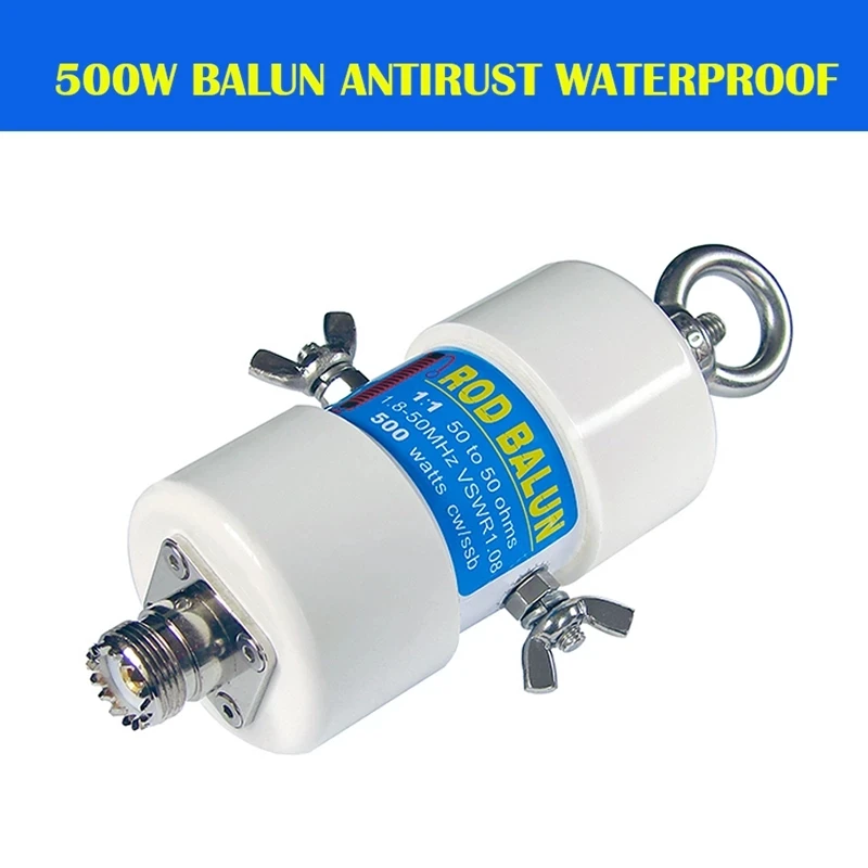 AISANRAY 500W 1:1 Waterproof HF Balun for 160m - 6m Bands (1.8 - 50MHz) Waterproof DIY inverted V antenna