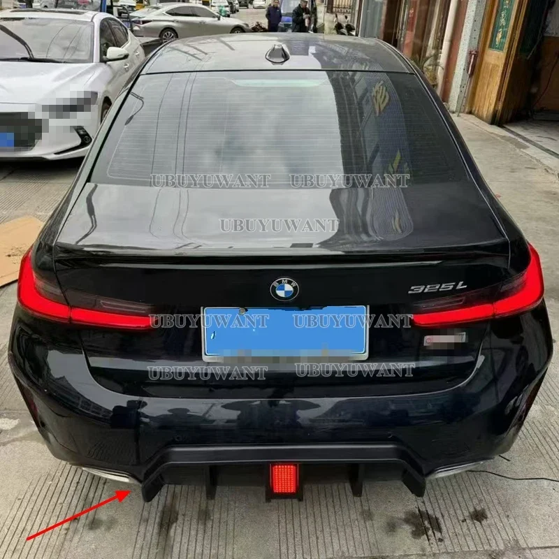 Carbon Fiber Printing Rear Bumper Diffuser Lower Spoiler For  BMW New 3 Series G20 320i 325i 330i 2022 2023 2024+