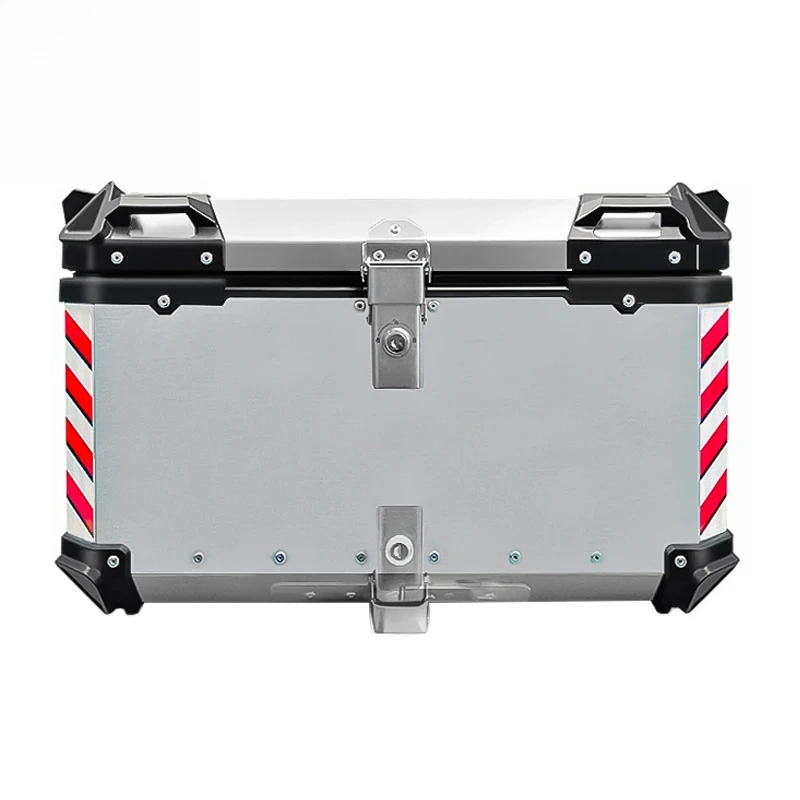 Factory Hot Selling 85L Silver+Black F2-MOTO Motorbike Delivery Box Aluminium Topbox