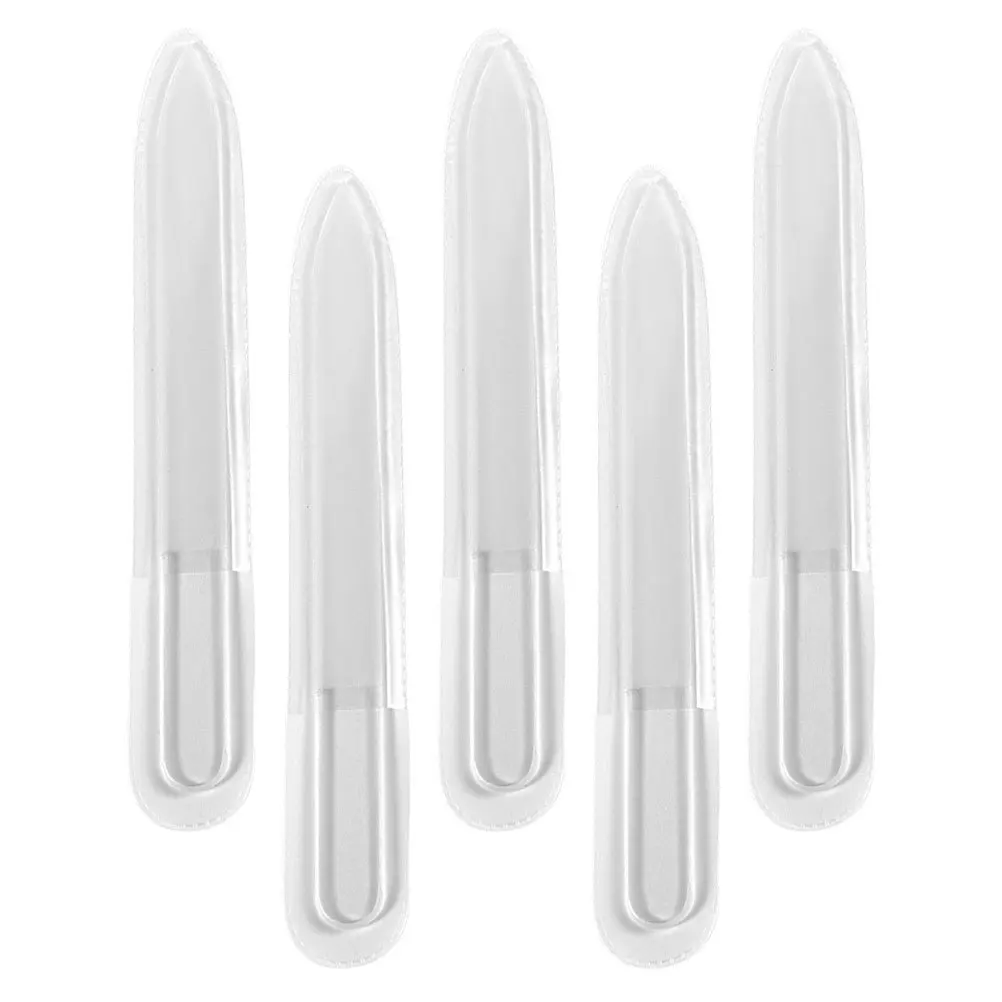 

5Pcs Nail Files Glass Manicure Tools Professional Polishing Strips Smooth Surface for Salon and Personal Use Portable