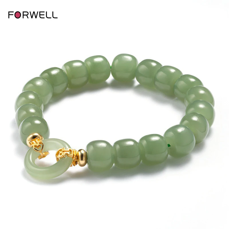 

FORWELL High Guality Designer Bracelet Jade Bead Bracelet for Women Natural Gemstone Jadeite Fashion Jewelry Gift for Girls