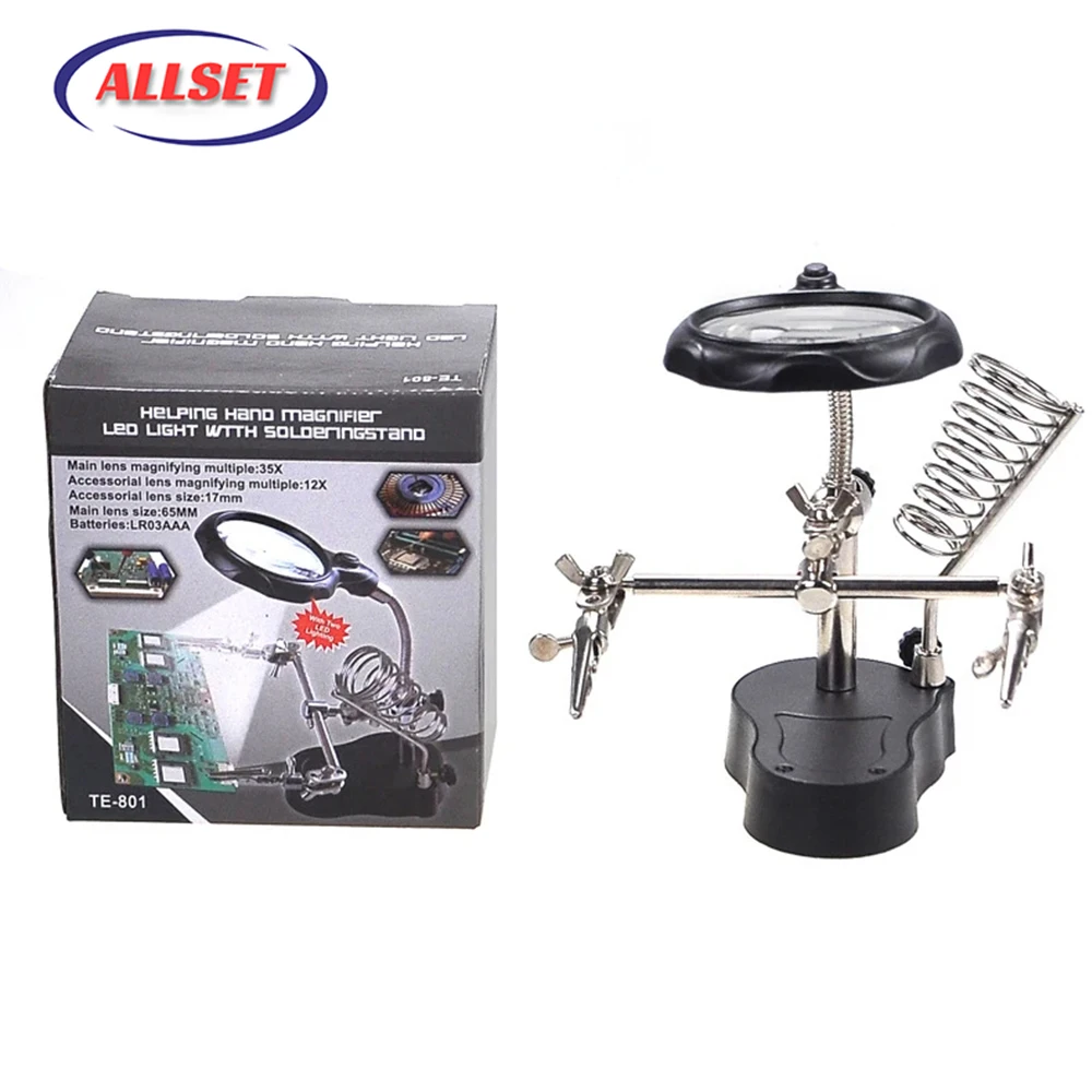 Printplaat Circuit Vaste Clip Flexibele Arm Solderen Derde Hand Vergrootglas Led Soldeerbout Houder Telefoon Reparatie Tools