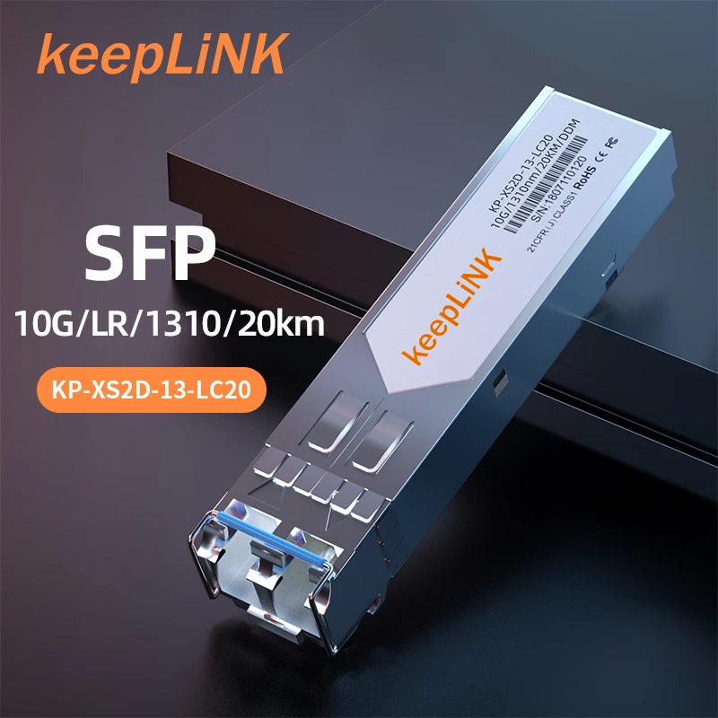 

KeepLink KP-XS2D-13-LC10 SFP+ 10GBASE-LR 1310nm 10km DOM Duplex LC/UPC SMF Optical Transceiver Module