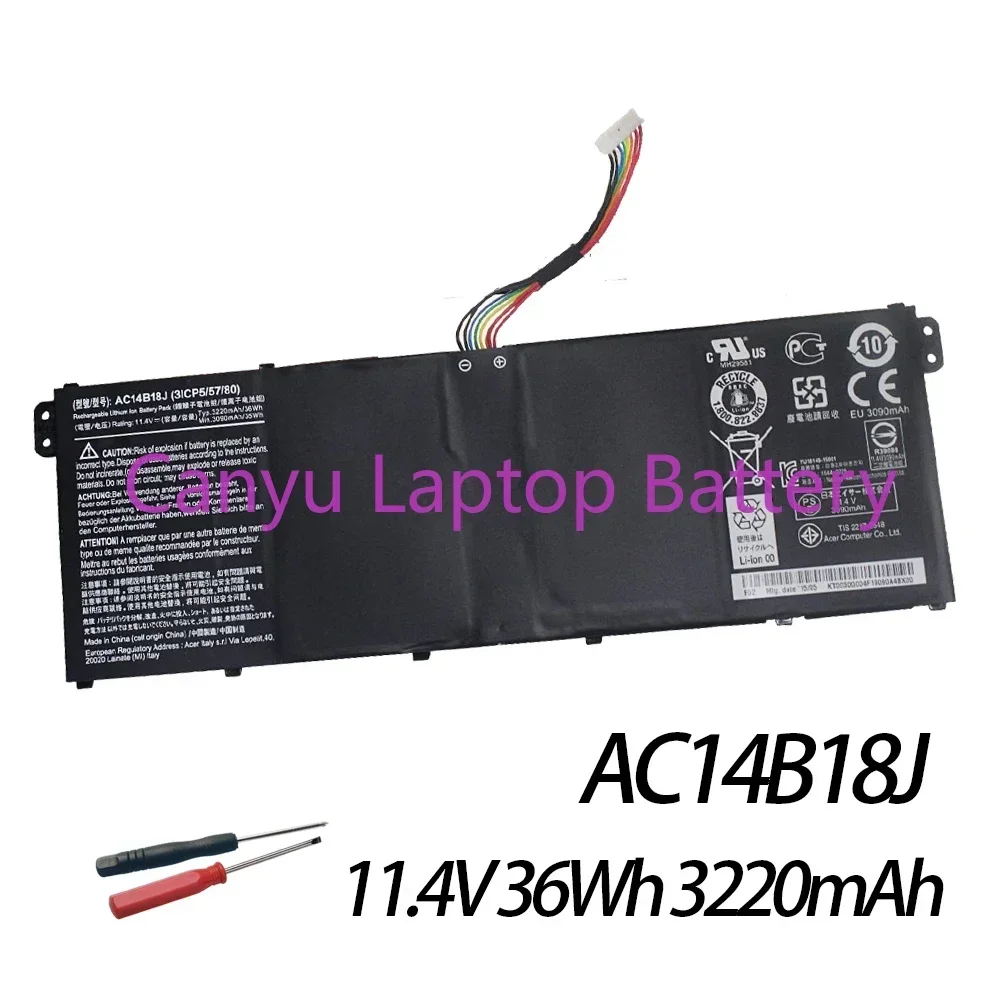 AC14B18J for Acer Aspire E3-111 E3-112 E3-112M ES1-531 ES1-511 MS2394 B115-M B115-MP EX2519 N15Q3 N15W4 AC14B13J Laptop battery