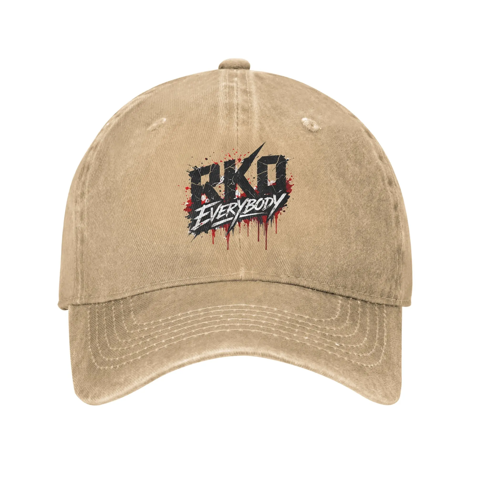 RKO Everybody  Baseball Cap Retro Distressed Washed Wrestling Meme Snapback Cap Men Women Outdoor Summer Adjustable Fit Caps Hat