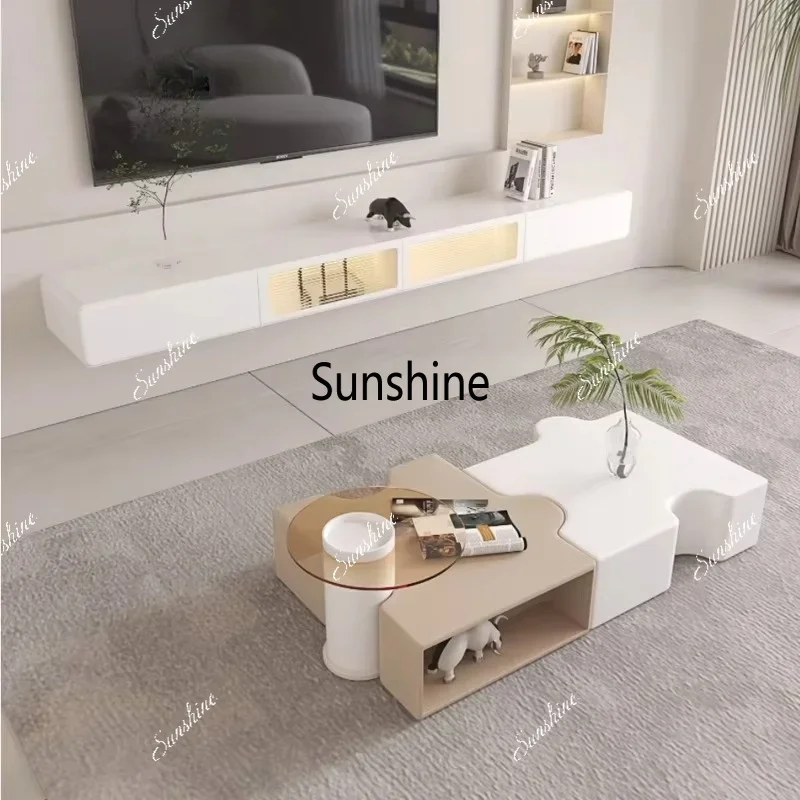 Light Luxury Tea Table Set Tea Table Small Living Room Home Modern Minimalist Patchwork Tea TableTJ