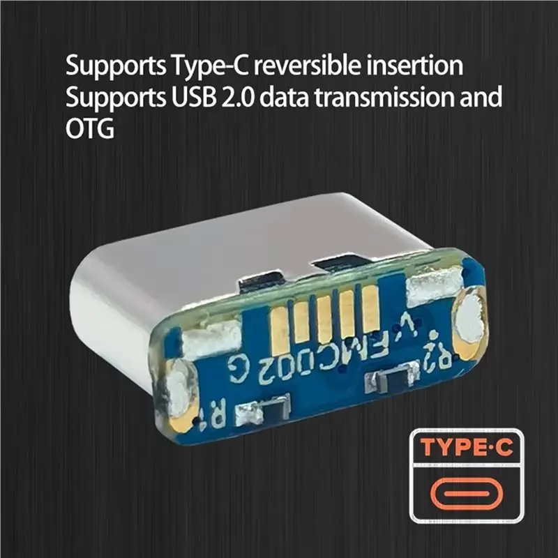 N75R-50Pcs USB Connector Type C Female Jack 5Pin SMD SMT Type-C Socket Charging Port For PCB Soldering DIY Repair Adapte