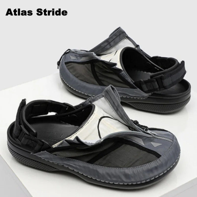 

Men's Foldable Mesh Outdoor Sandals Adjustable Strap Lightweight Non-Slip Sole Breathable Casual Daily Walking Shoes Quick-Dry