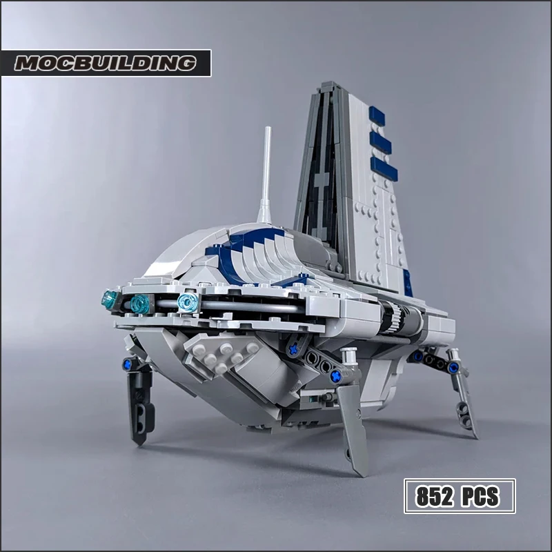 MOC Star Movie Space Transport Shuttle Building Blocks Technology Bricks Set Assembling Model Toys For Collection Display Gift