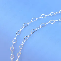 925 Sterling Silver Cute Heart Chain Necklace Men Women 16