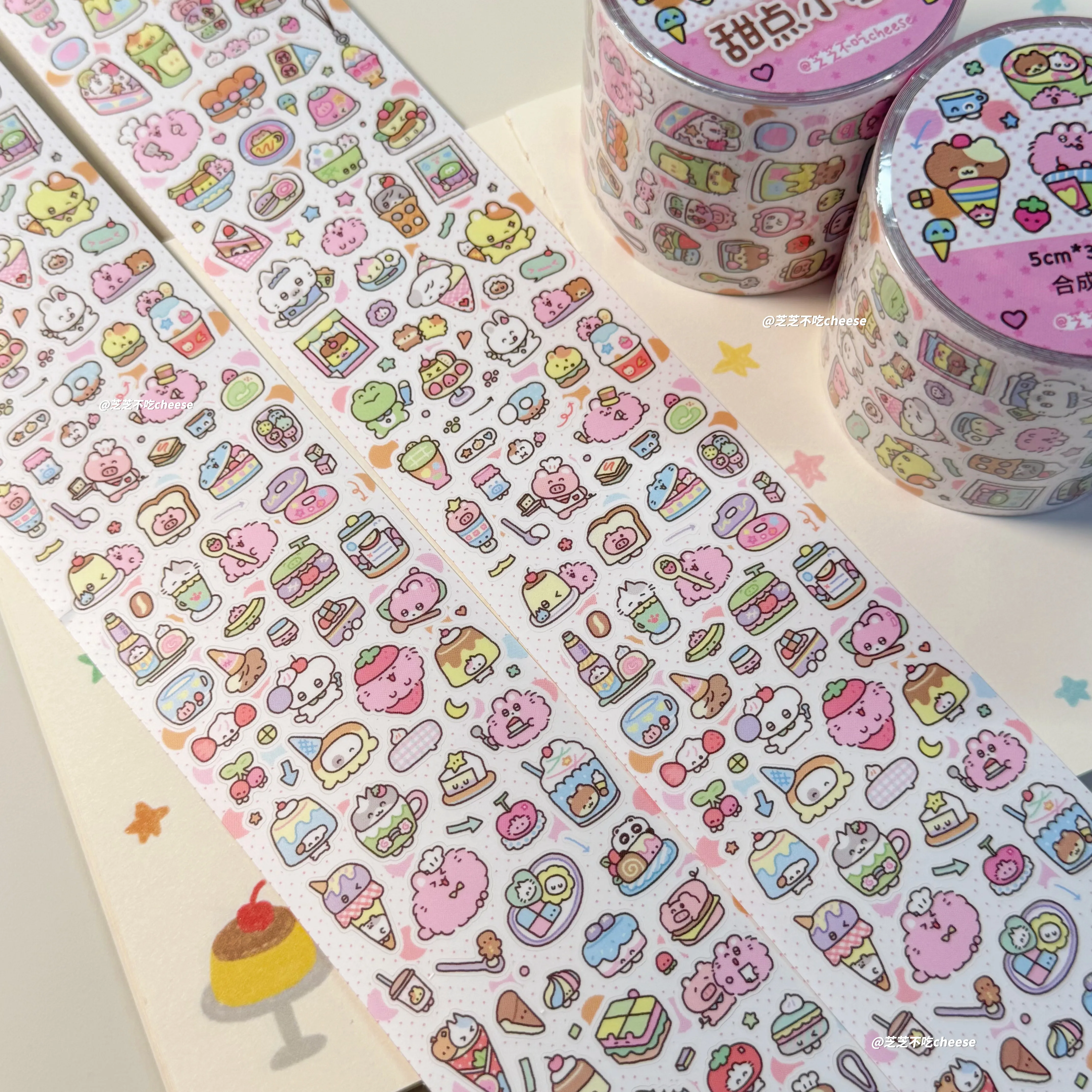 Dessert Little Chef Stickers Cute Decorative Cut Membrane Stickers for Journaling Scrapbooking DIY Craft Kawaii Small Elements