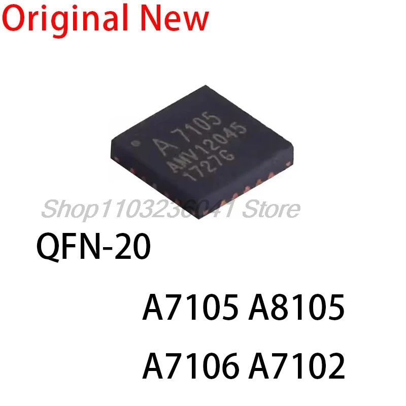 

Новая и оригинальная микросхема A7105 A8105 A7106 A7102 A71X02AQFI/Q A81X05AQFI/Q A71X05AQFI/Q A71X06AQFI/Q QFN-20 qfn20