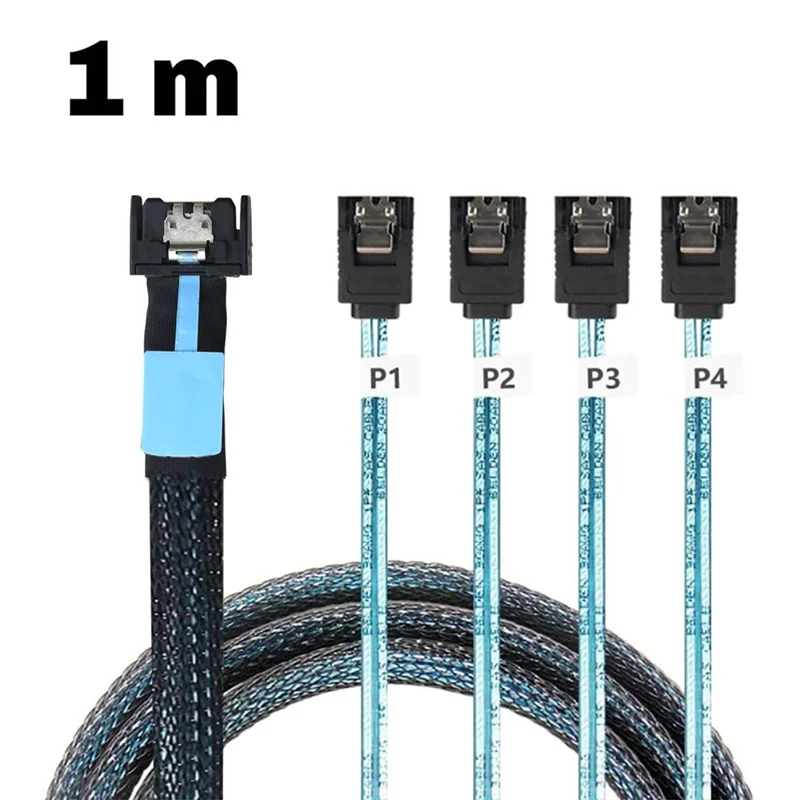 AP-Slimsas 8654 MCIO 4I 38Pin a 4X Cable SATA PCIE5.0 PCI-E Cable de extensión de conexión de datos de servidor de alta velocidad