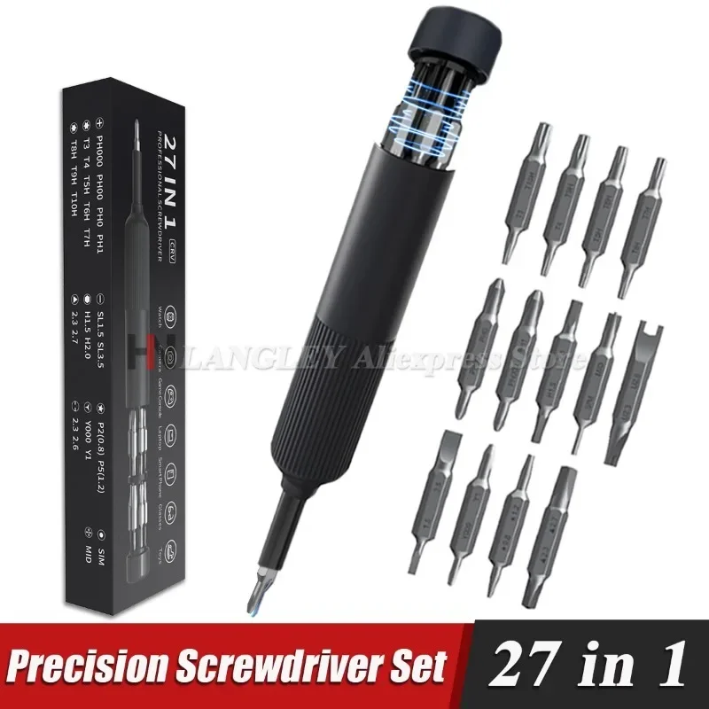 27 في 1 طقم مفك برغي بت مغناطيسي نمط القلم دليل أدوات إصلاح عدة لمشاهدة الكمبيوتر نظارات المجوهرات المحمول آيفون