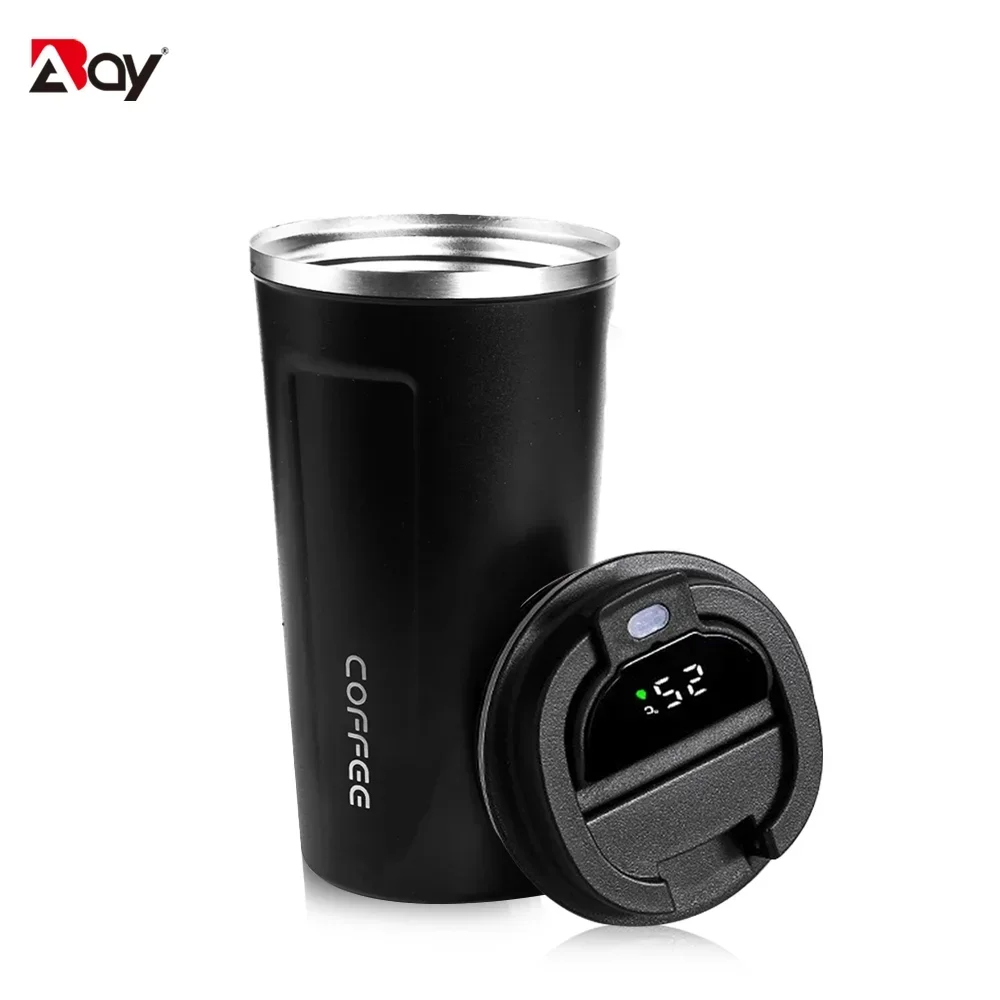 Travel Coffee Mug Spill Proof Smart Insulated Tumblers with Lid Stainles Steel Vacuum Flasks Double Walled for Travle Drinkware