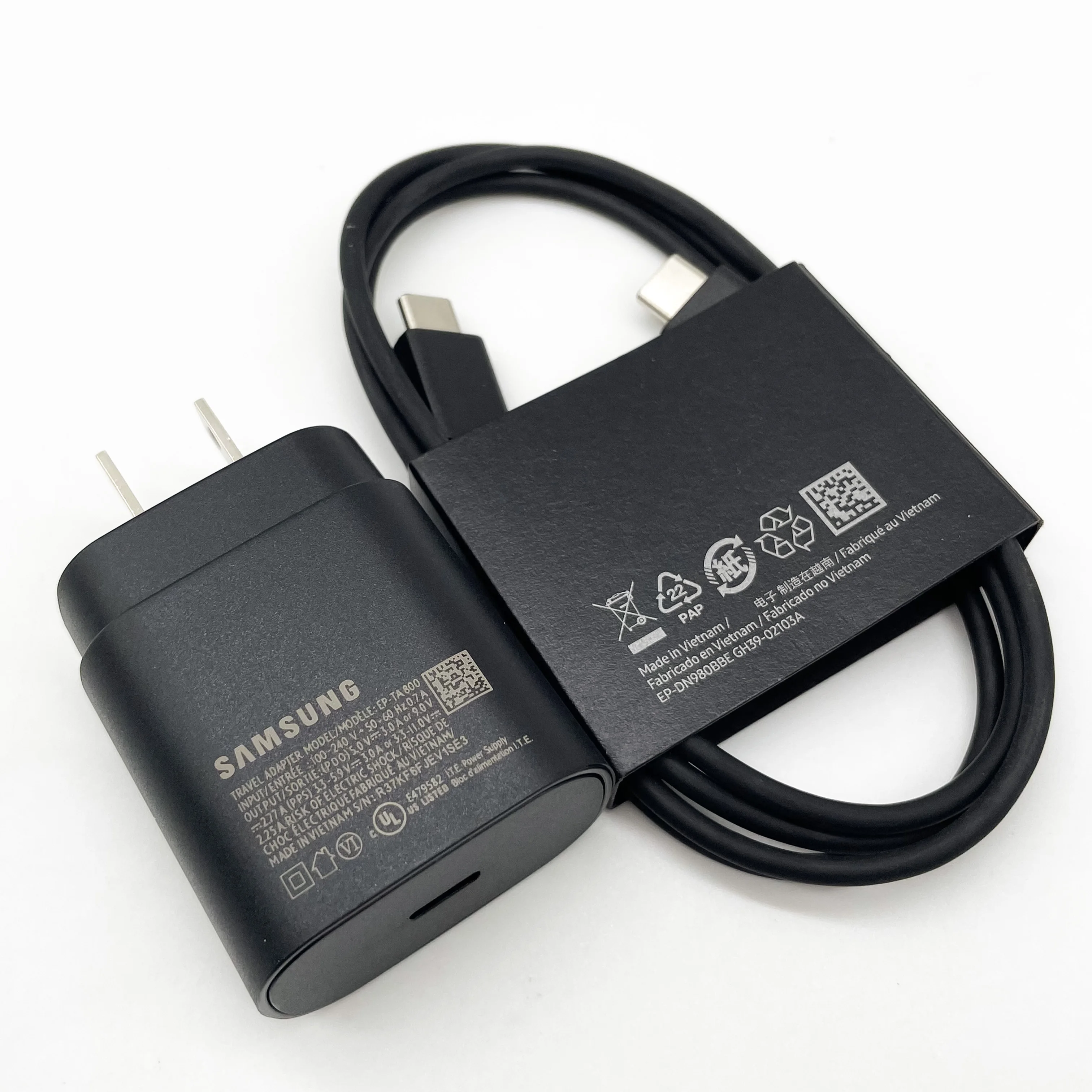 Cargador SAMSUNG Super Rápido de 25W, Adaptador Tipo C de Carga Rápida 3A para Galaxy Z Fold, Z Flip 6, 5, 4, 3, A55, A16, A25, A73, Note 20, 10 Ultra