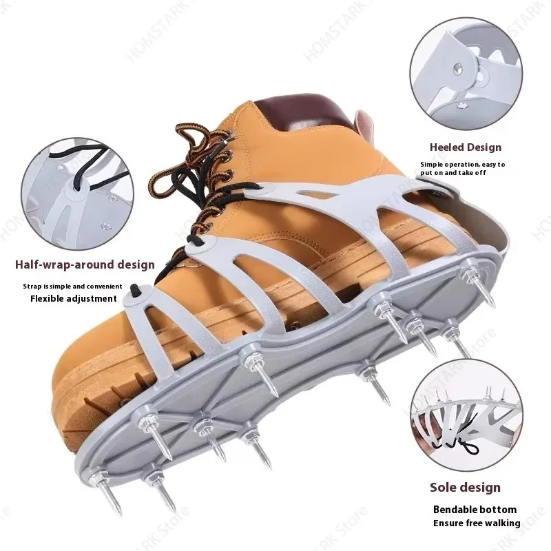 Epoxy Floor Spiked Shoes Fully Assembled Gunite Spiked Shoes Cement Self Leveling Construction Nail Shoes with length 2.8-5cm