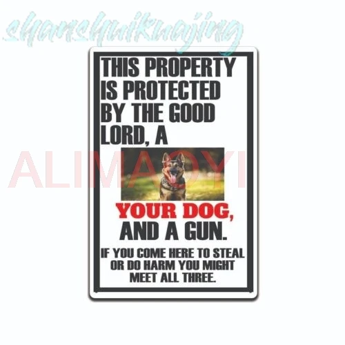BEWARE OF DOG CUSTOM ADD YOUR DOGS PICTURE THIS HOUSE IS PROTECTED BEWARE OF DOG