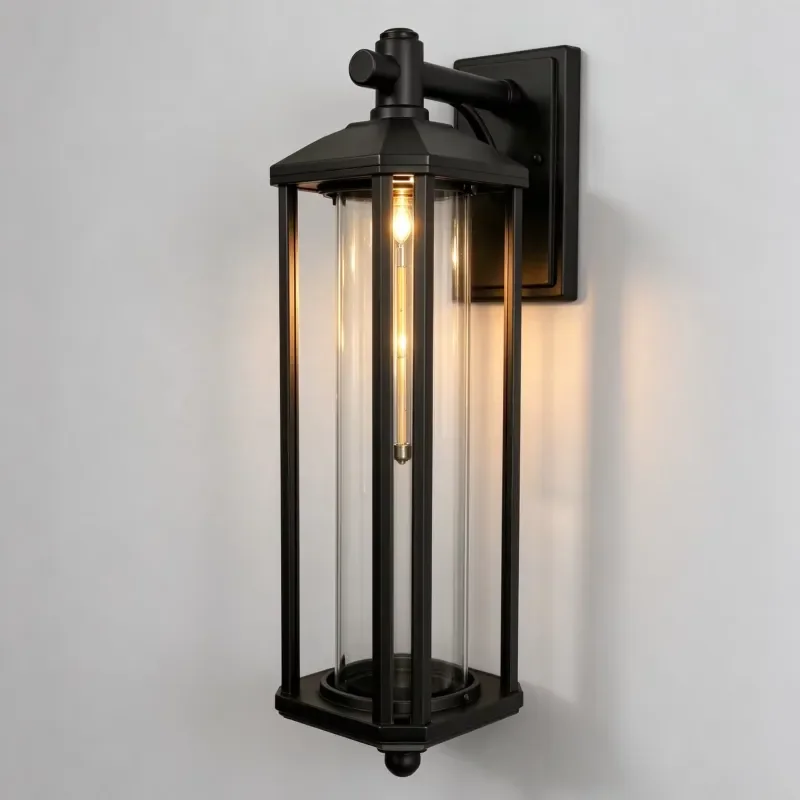 American industrial retro waterproof LED wall lamp die-cast aluminum glass lampshade outdoor restaurant hotel LED wall lamp