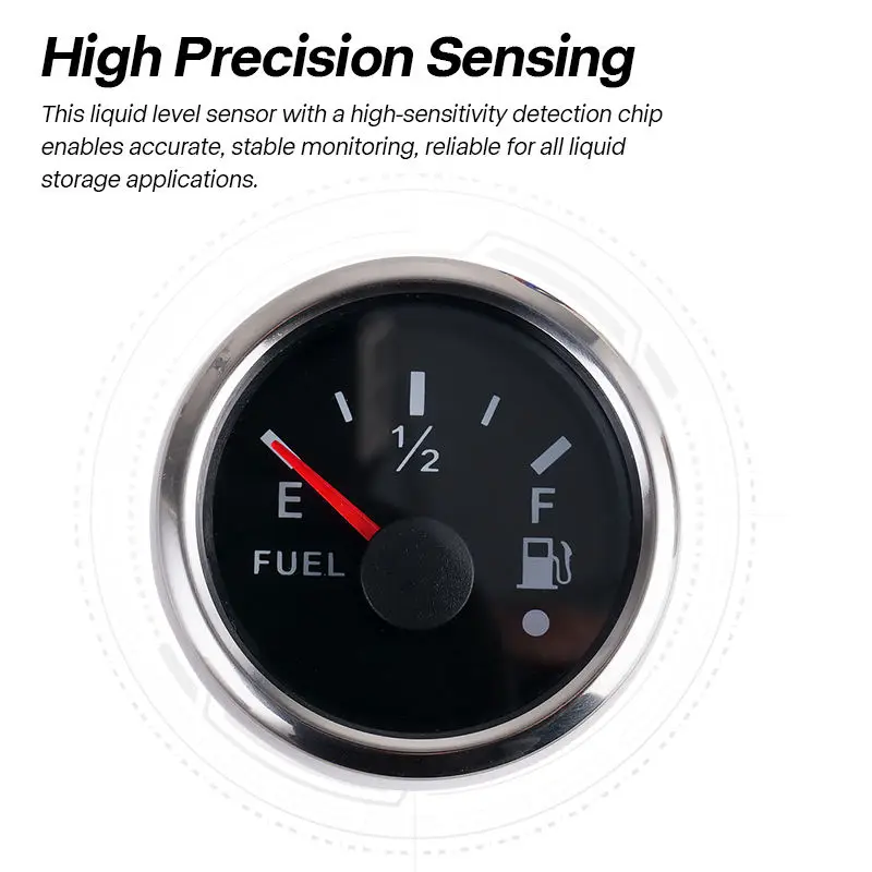 Fuel Level Gauge Pointer Type Liquid Level Sensor Universal Tank Oil Gauge for RV Marine Boat Camper - view 3