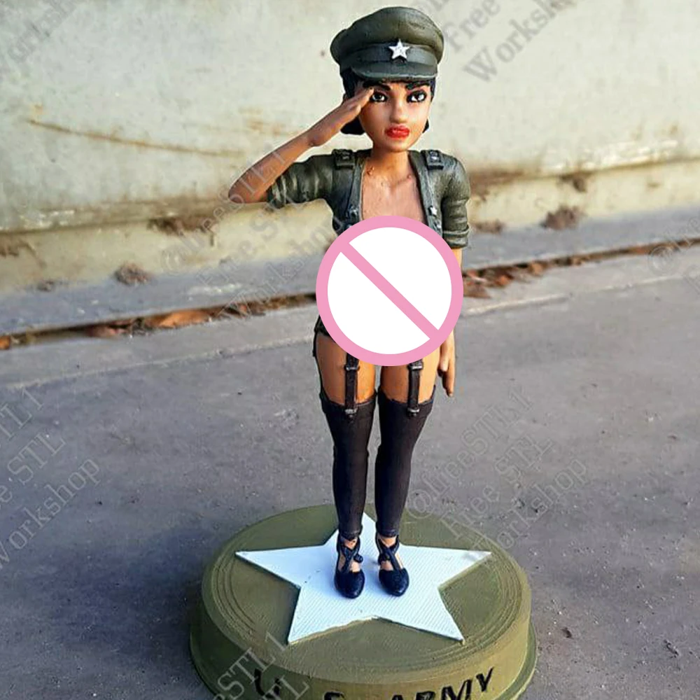 

1/24 3d Printing Model Kit Beautiful Female Soldier NSFW Anime Figure Model Kit DIY Miniature Reduction Statue Unpainted Toys