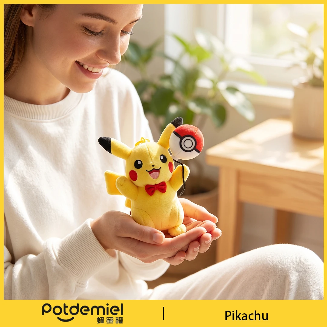 Potdemiel Pokemon Pikachu Stuffed Pendant Handbag Decoration Wallet Decoration Backpack Ornament Party Favor Unisex Durable view 4