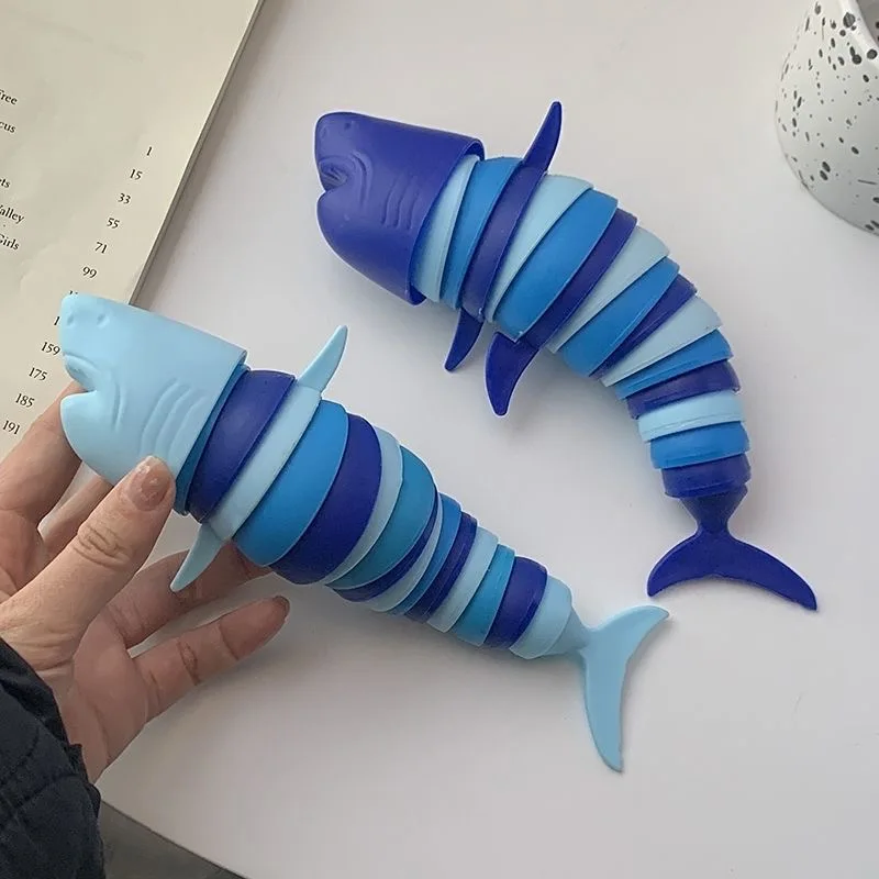 

Stress Reliever Fidget Toy Kids Adults Funny Buckle Slug Dolphin Shark Anxiety Anti Stress Squishy Toy Colorful Slug lobsterToy
