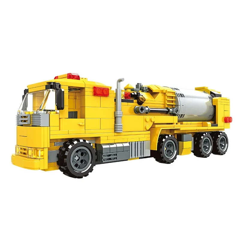 745 Pcs City 4 in 1 Kendaraan Konstruksi Blok Bangunan Excavator Dump Truck Mobil Batu Bata Mainan Edukatif Untuk Anak Laki-laki Hadiah Anak-anak