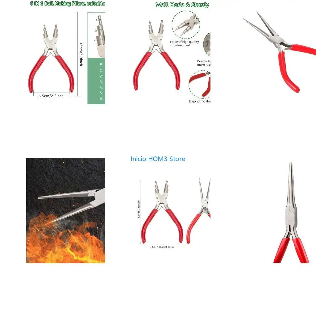 A5YD Round Pliers with Double Spring Long Nose Pliers Essential Jewelry Tools Pliers for Artistic Crafts and Jewelry Making