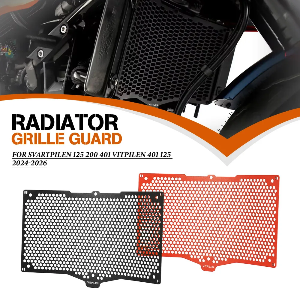 

2025 2026 For HUSQVARNA SVARTPILEN 125 200 401 VITPILEN 401 125 2024 Motorcycle Radiator Guard Cover Water Tank Cooler Protector