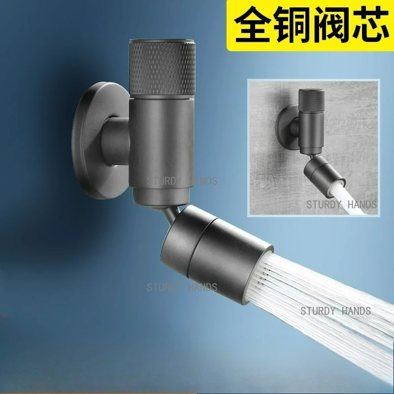 

Stainless steel new universal mop pool faucet single cold splash proof small faucet wall entry household universal 4 points
