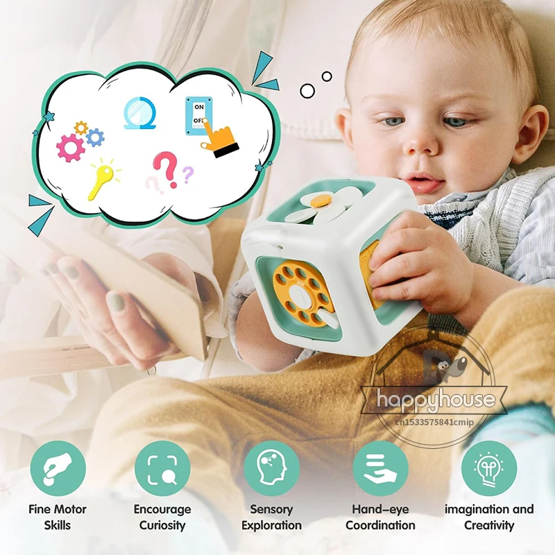 ألعاب مونتيسوري التعليمية لوحة الأعمال الحسية مهارات ممارسة الطفل درج مكعب تململ ألعاب تعليمية للذكور والإناث #2