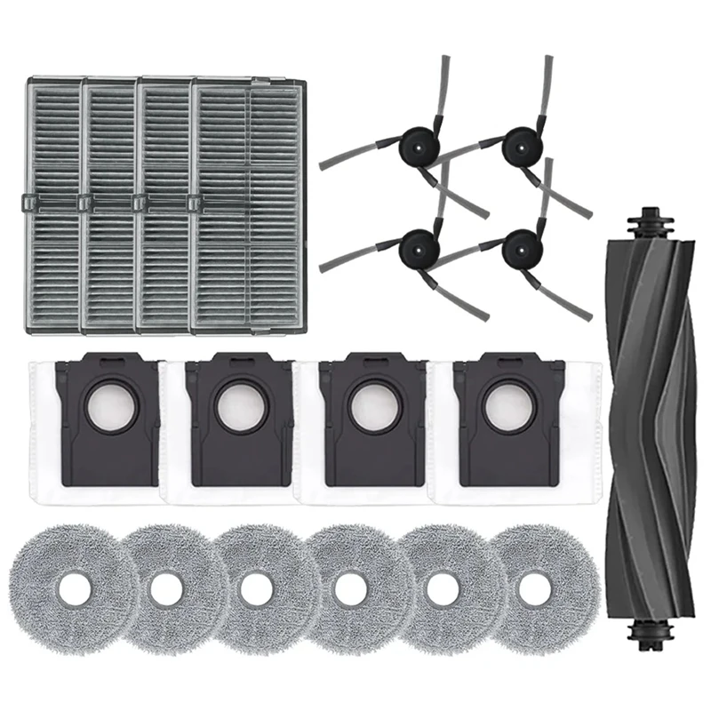 Accesorios para Dreame X40 Ultra/ X40pro, cepillo lateral principal, filtro Hepa, almohadillas para mopa, trapos, bolsa de polvo, piezas de repuesto para Robot aspirador