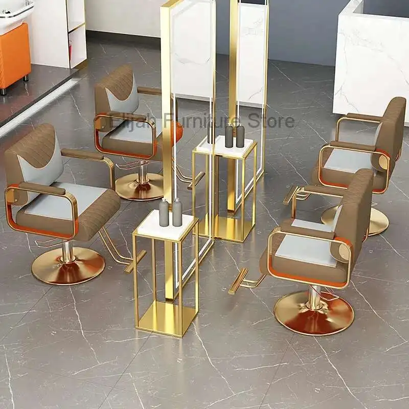 

Nordic Lift Barber Chairs Top Grade Speciality Barbershop Hair Dyeing Barber Chairs Ergonomic Comfort Salon Furniture Silla FYBC