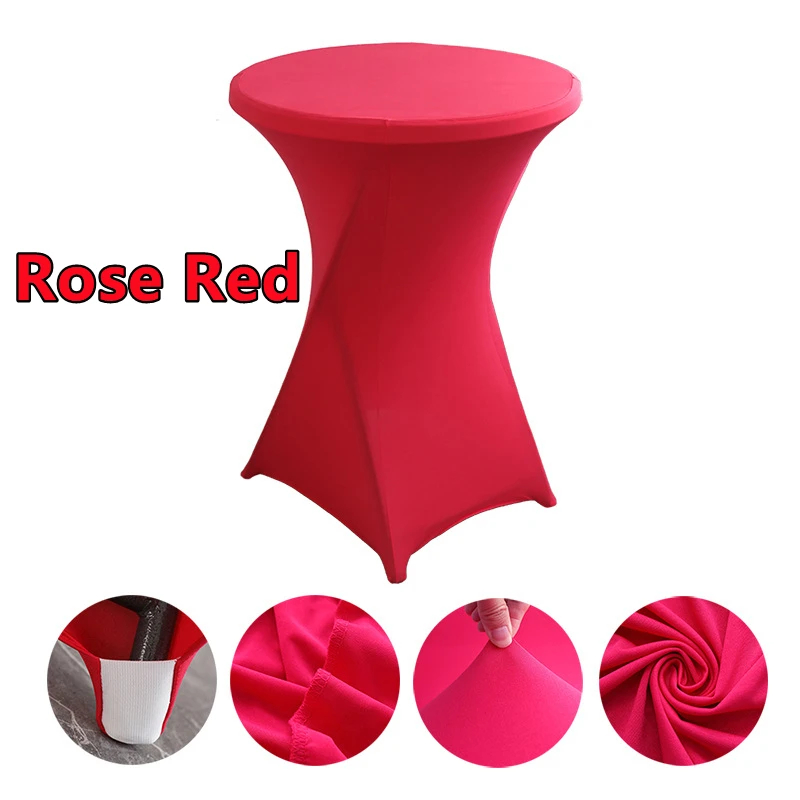 2/1PC Hoogte Stretch Rond Tafelkleed Cocktailtafel Cover Spandex Tafelkleed Bar Hotel Party Bruiloft Elastisch Tafelkleed Decor