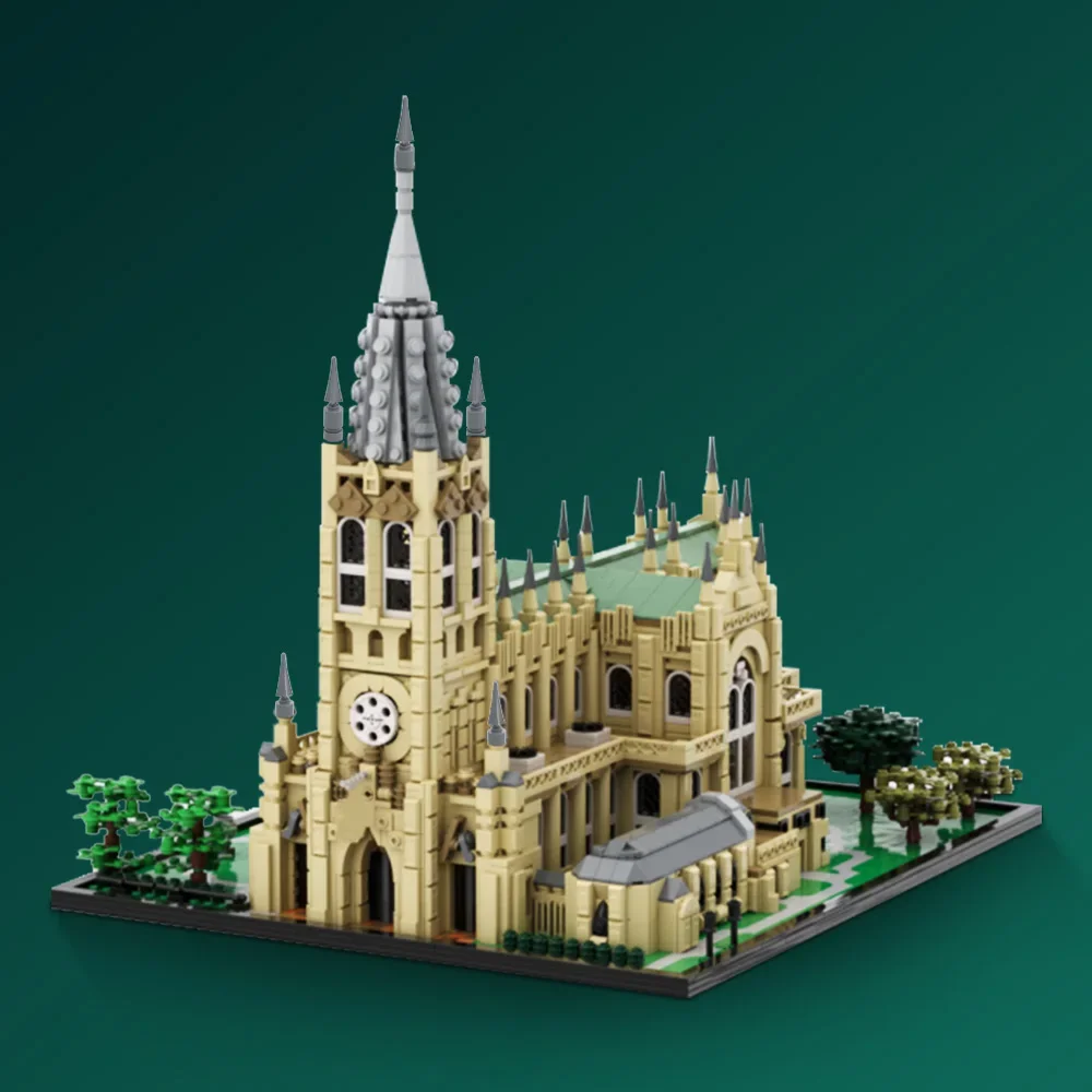 

MOC Grace Church NYC Model Building Blocks Sets Gothic Revival Church Manhattan Church Architecture Brick Toy Gifts