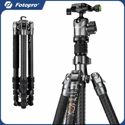 Fotopro Carbon Fiber Tripod Travel Tripod for DSLR Camera with 360° Ballhead Sherpa Series