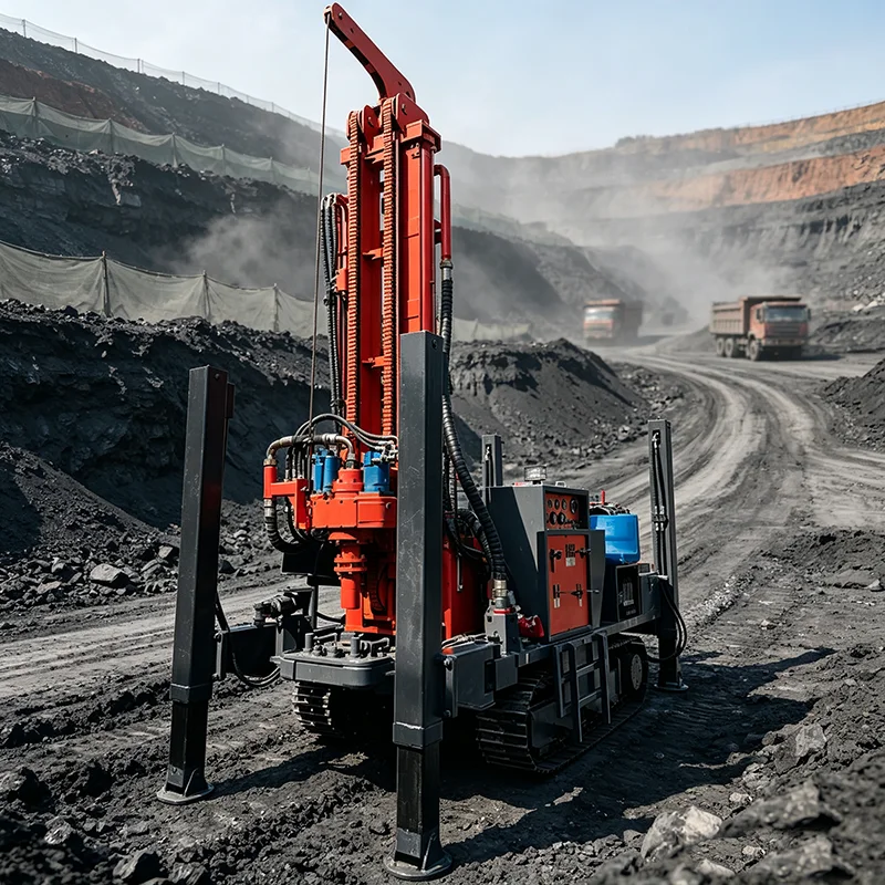 100-600m Multi Depth Pneumatic DTH Water Well Rig Air Powered Rock Drilling Machine for Sale