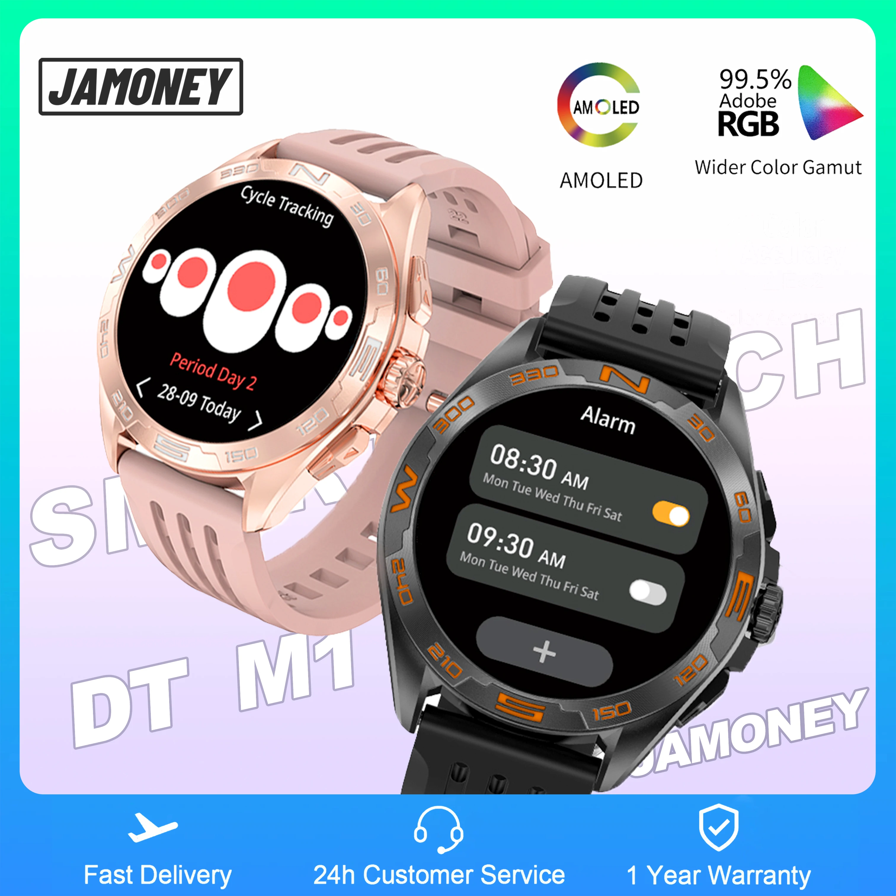 

Outdoor Sport Smartwatches DT M1 Reloj 1.43inch Smart Watch for 2024 HD AMOLED Display Bt Call Ip68 Wearpro APP Smart Watch Men