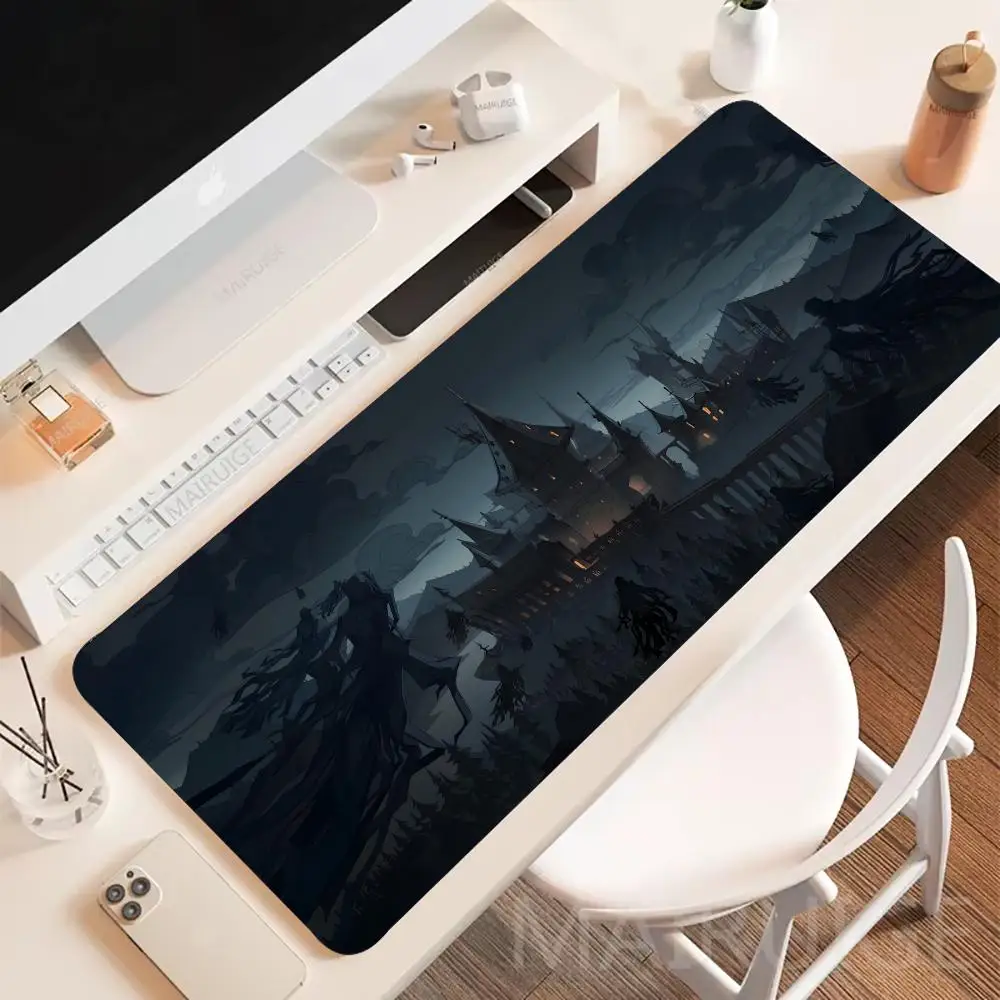 

Anime Castle Potters Mouse Pad Large Gaming Non-slip desk Laptop Gamer Keyboard Tablet Mat Desk Accessory Aesthetic PC Playmat