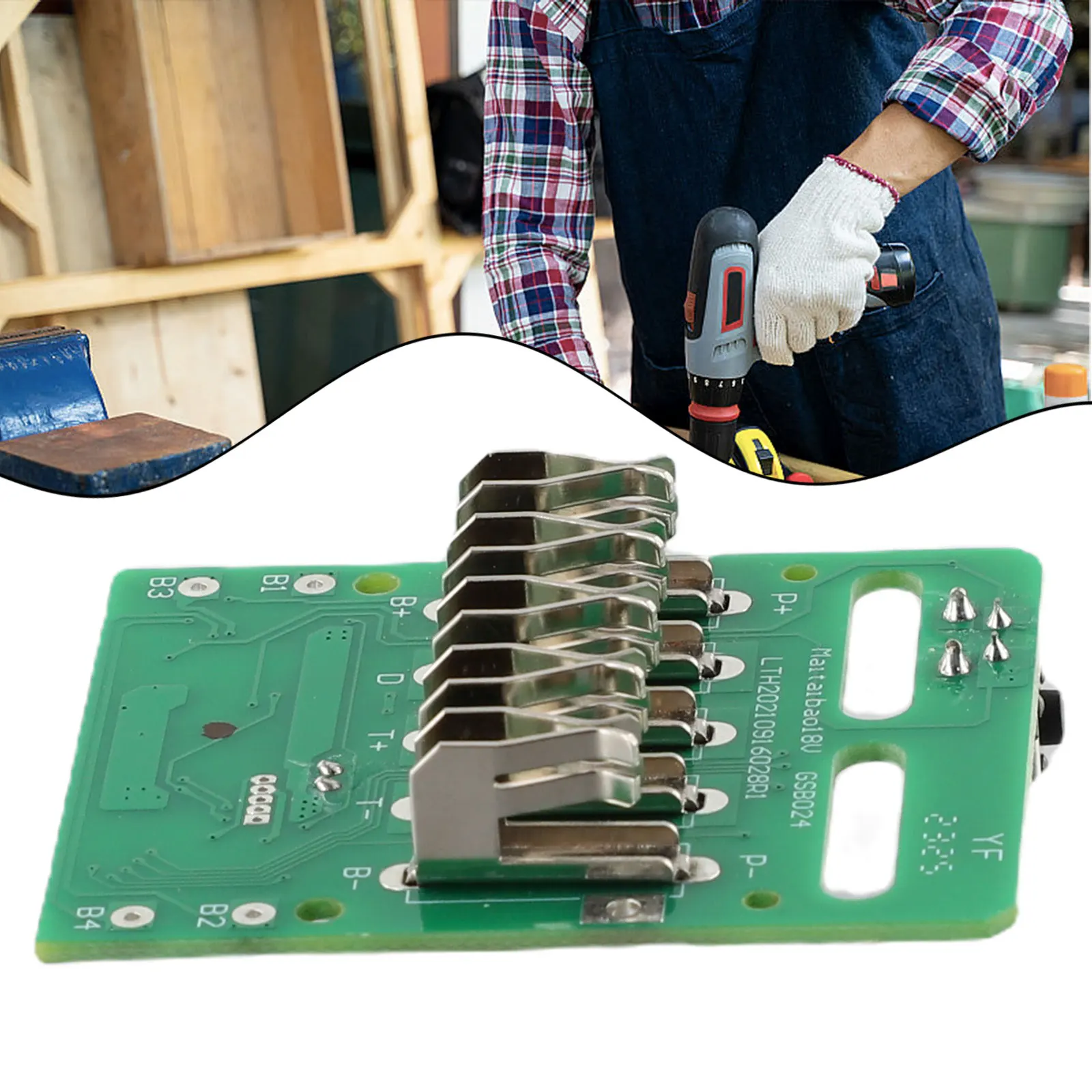 Circuiti di protezione di ricarica Scheda PCB per rack batteria al litio 18V Modulo batterie per utensili elettrici Accessori kit fai da te