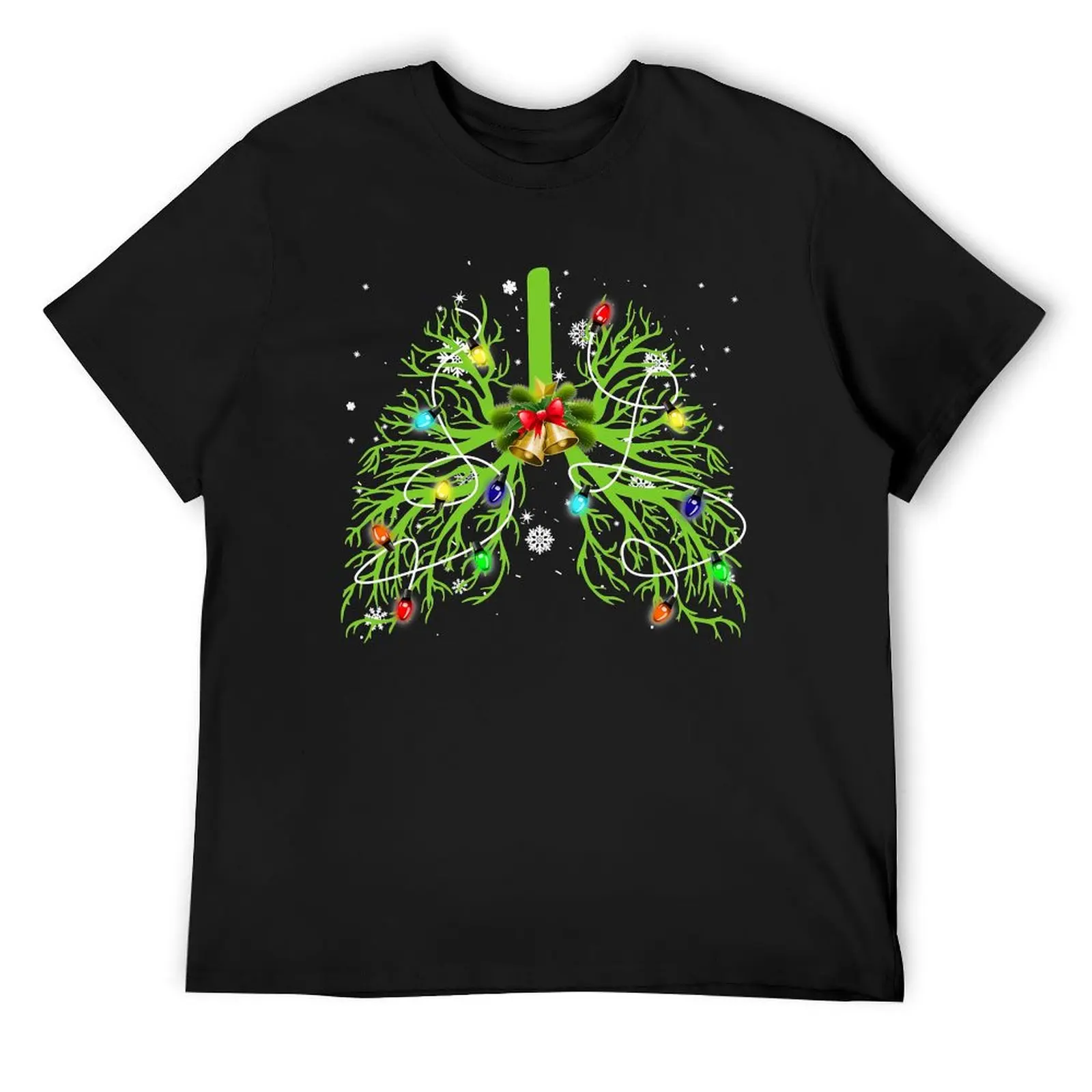 

Therapy Lung Christmas Tree Lights Ornament Xmas T-Shirt graphic t shirts affliction shirts summer tops mens funny t shirts