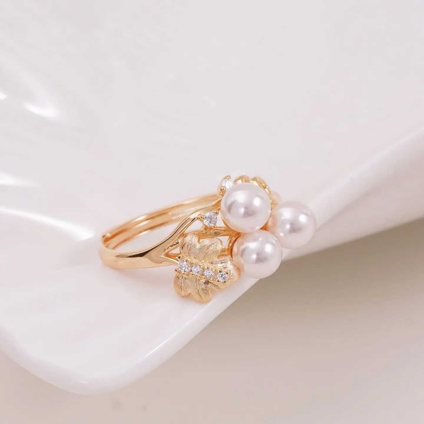 S925 Sterling Silver Adjustable Finger Ring Mountings Base Setting Findings Jewelry Components for 5-5.5mm Pearls 3pcs/lot